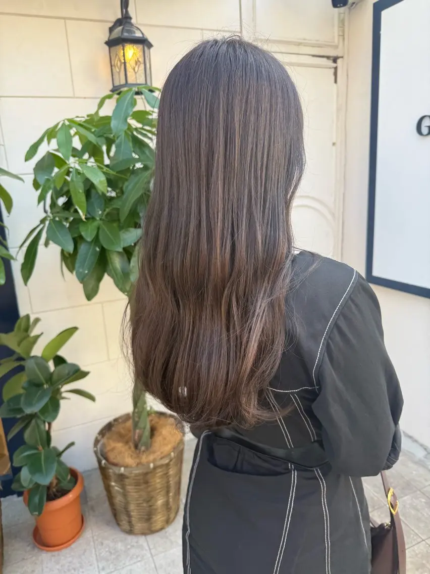 ロング カラー ヘアアレンジ トリートメント ヘアカラー トリートメント オリーブ透明感カラー 表参道/MIKUのヘアスタイル