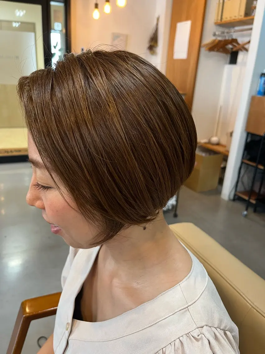 ショート ショートヘア カット ヘアカラー トリートメント 阪神西宮★JUNO 川﨑温子のヘアスタイル