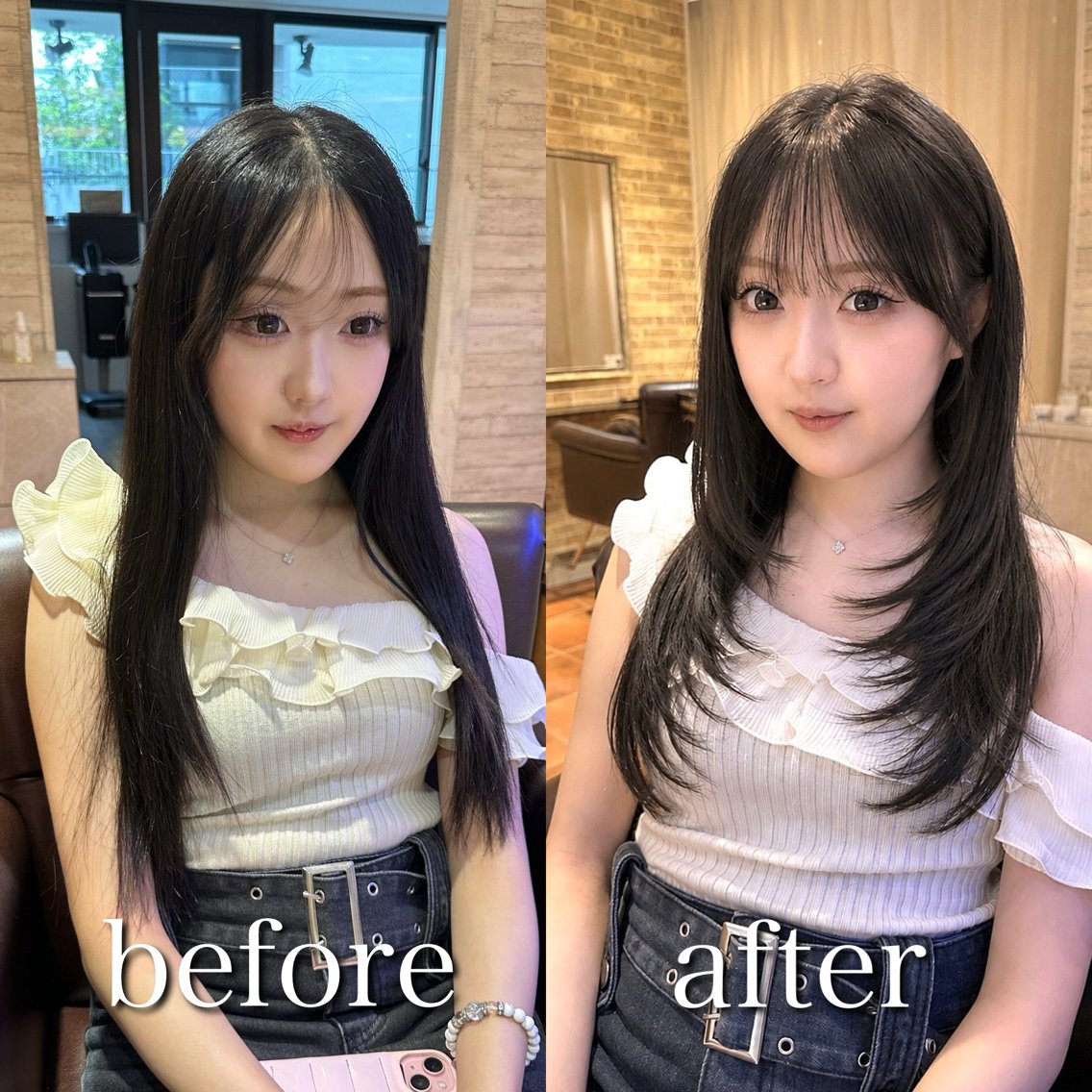 ロング レイヤーカット カット ヘアカラー トリートメント ヘッドスパ 前髪顔周り/レイヤー hiroのヘアスタイル