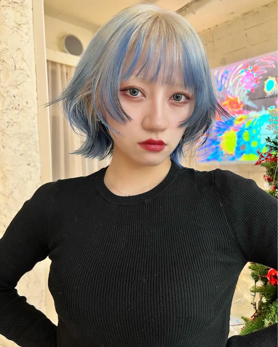 ミディアム カラー カット ヘアカラー 圧倒的デザイン力 店長🎨RENAのヘアスタイル
