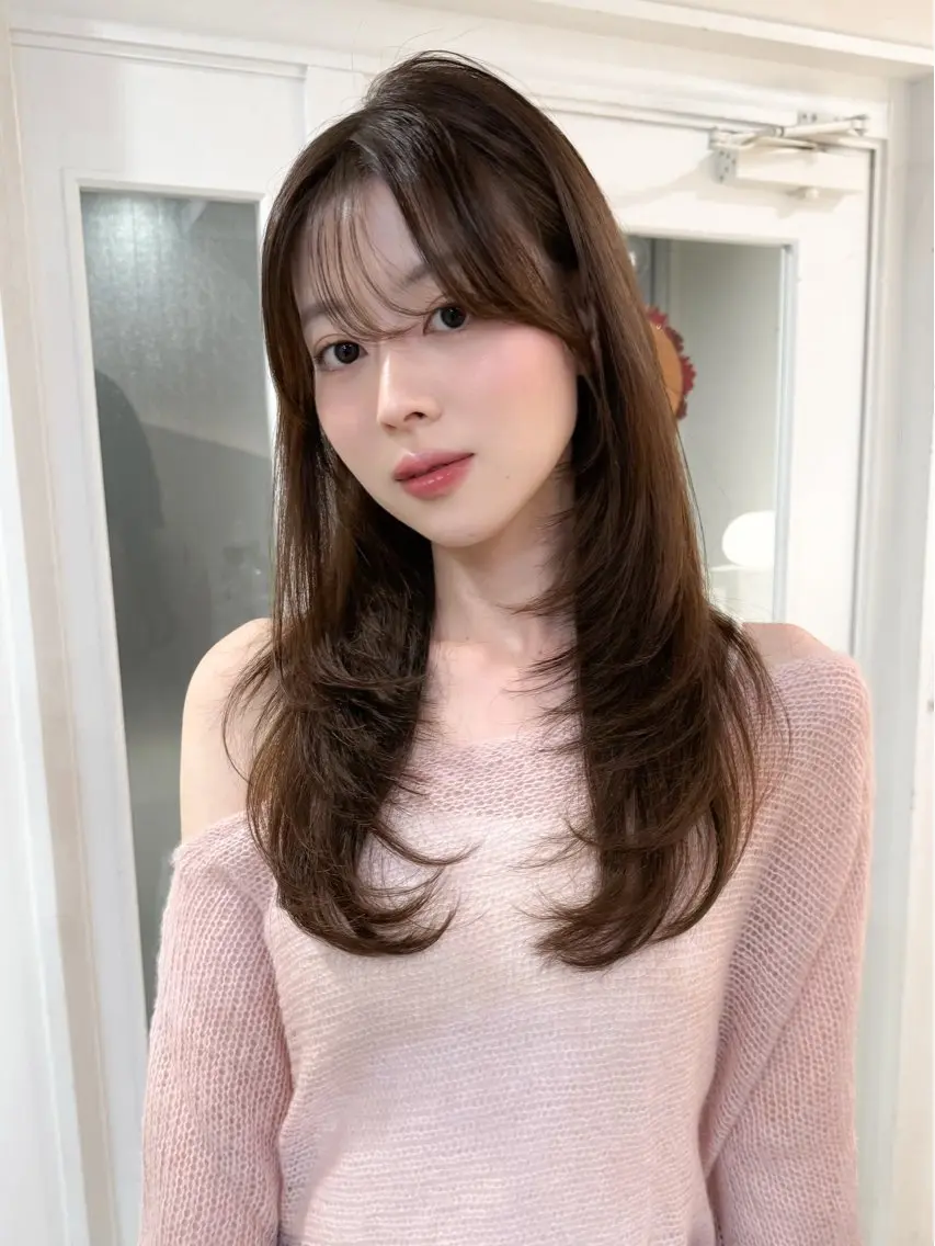 セミロング カラー バレイヤージュ ベージュカラー ブリーチ ケアブリーチ ダブルカラー カット ヘアカラー トリートメント ミディアム/顔周り/ ベージュ🌼mayuのヘアスタイル