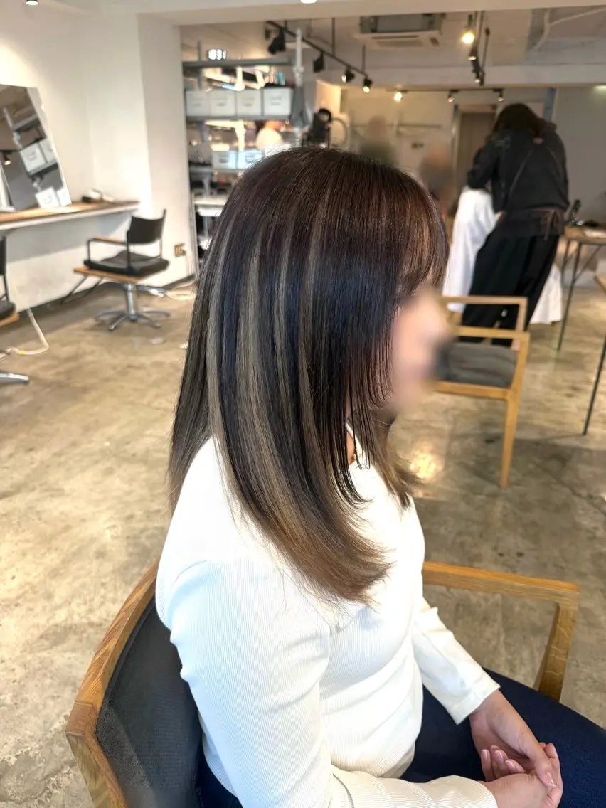 ロング カラー ベージュカラー ブリーチ ブラウンカラー ダークブラウン ミルクティーベージュ ヘアカラー トリートメント 🫧ブリーチカラー/ 透明感/メンズ/みきのヘアスタイル