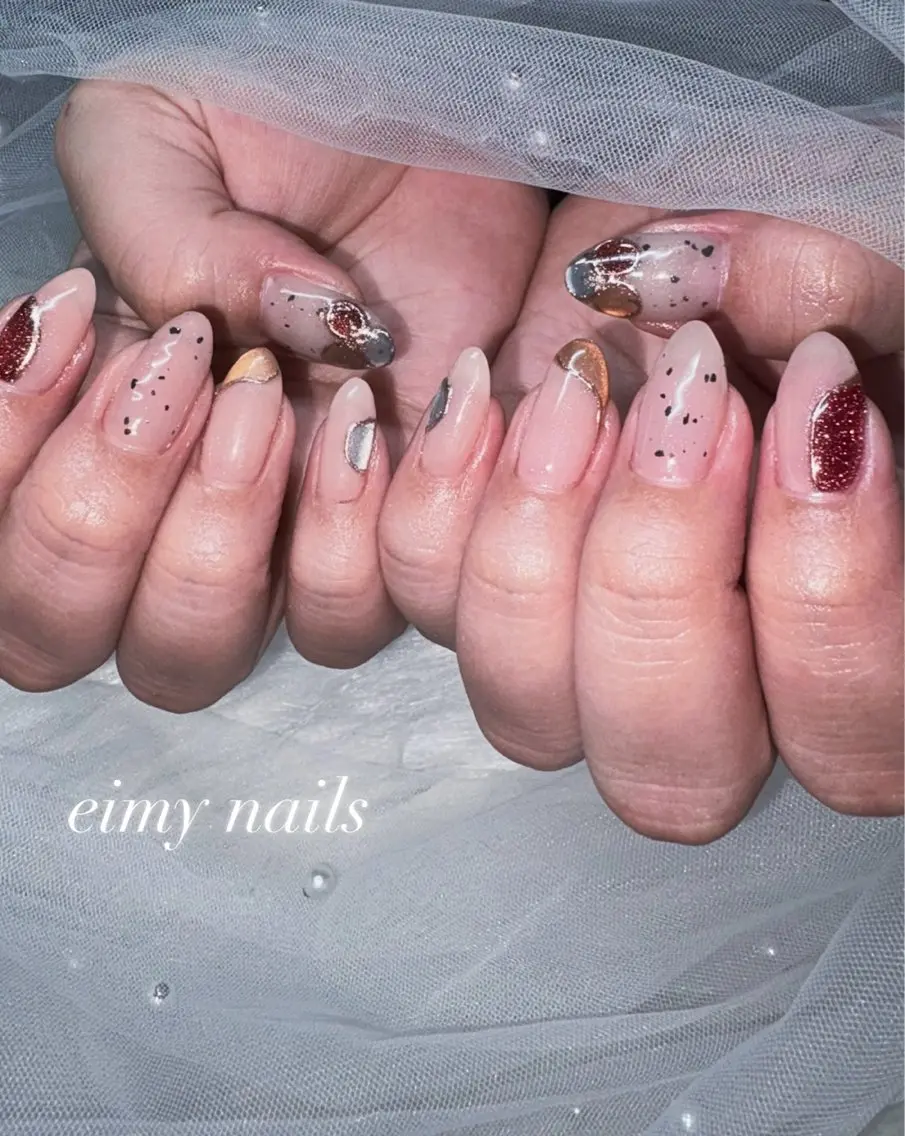 ネイル フラッシュネイル フラッシュマグ マグネットネイル ハンドネイル eimy nails♡のネイルデザイン