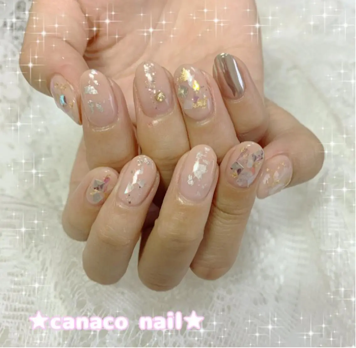 ネイル ミラーネイル ハンドネイル ハンドケア ベテランネイル cnc nailのネイルデザイン