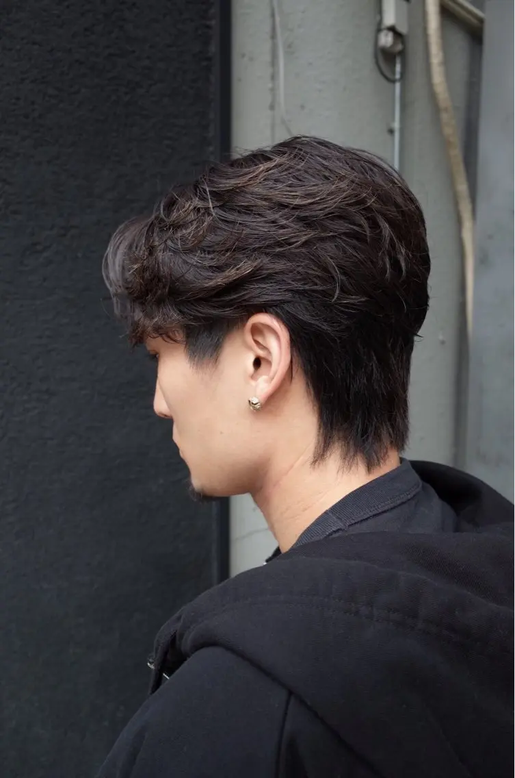 ミディアム メンズ 縮毛矯正 福井 太暉のヘアスタイル
