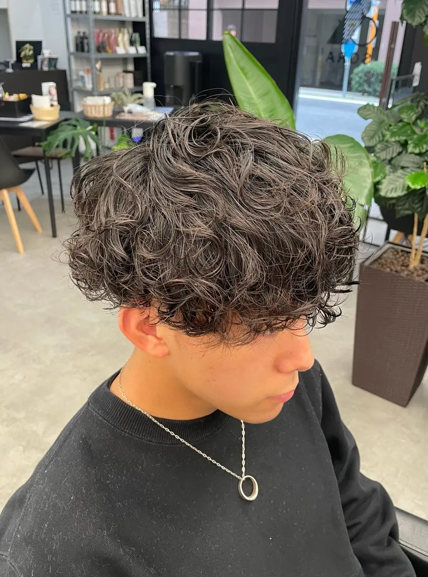 メンズ メンズパーマ カット パーマ 川上拓真 ✂︎学芸大学のヘアスタイル