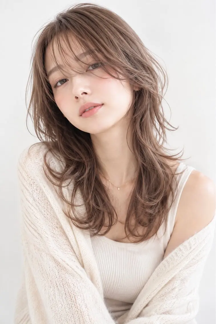 セミロング カット ヘアカラー MODE K’s西宮 JR西宮のヘアスタイル