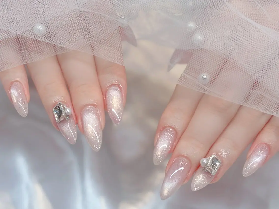 ネイル キラキラネイル ラメ(グリッター) マグネットネイル ワンホンネイル ハンドネイル Keli Nail 難波のネイルデザイン