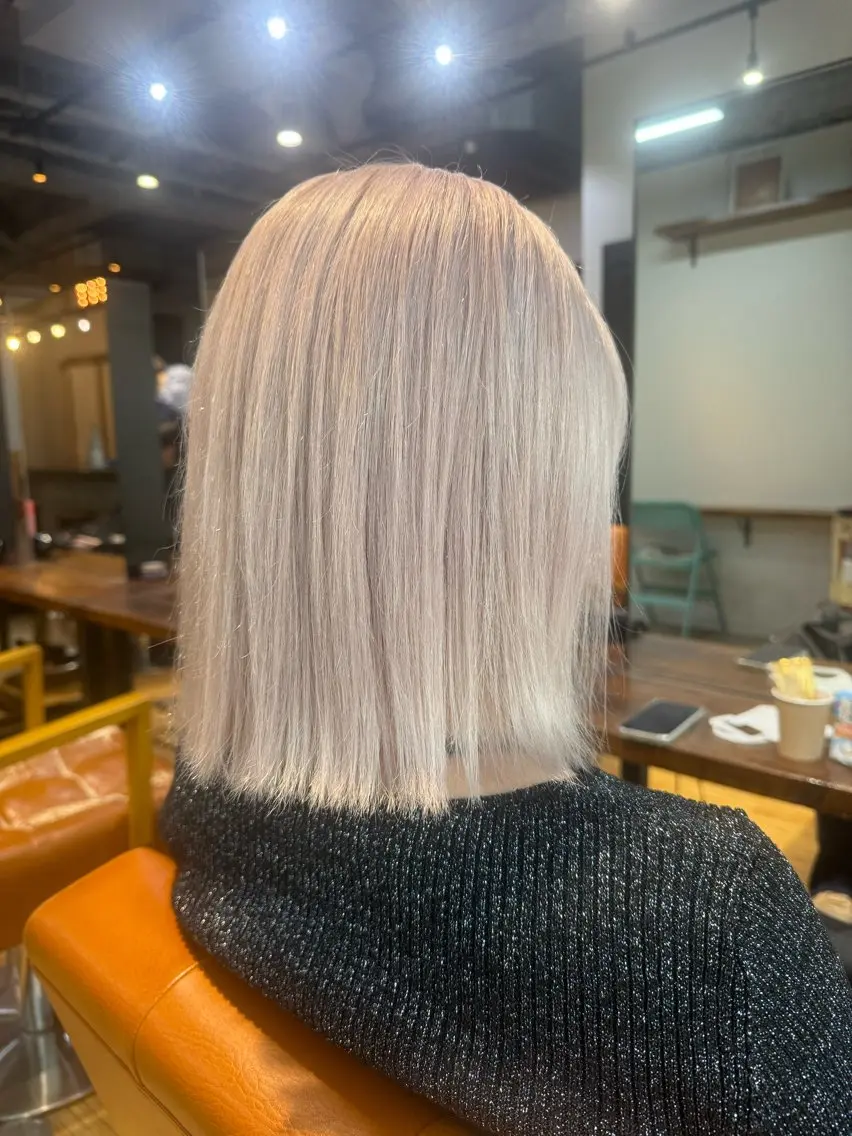 ミディアム カラー ヘアアレンジ ブリーチ カット 💞艶カラー/ ブリーチ💞ユウカのヘアスタイル