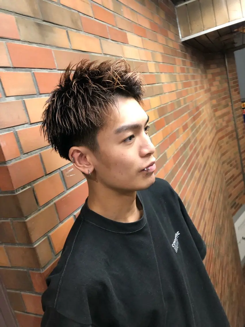 カラー メンズ スパイキーショート カット TOSHIKI| 上福岡メンズ|副店長のヘアスタイル