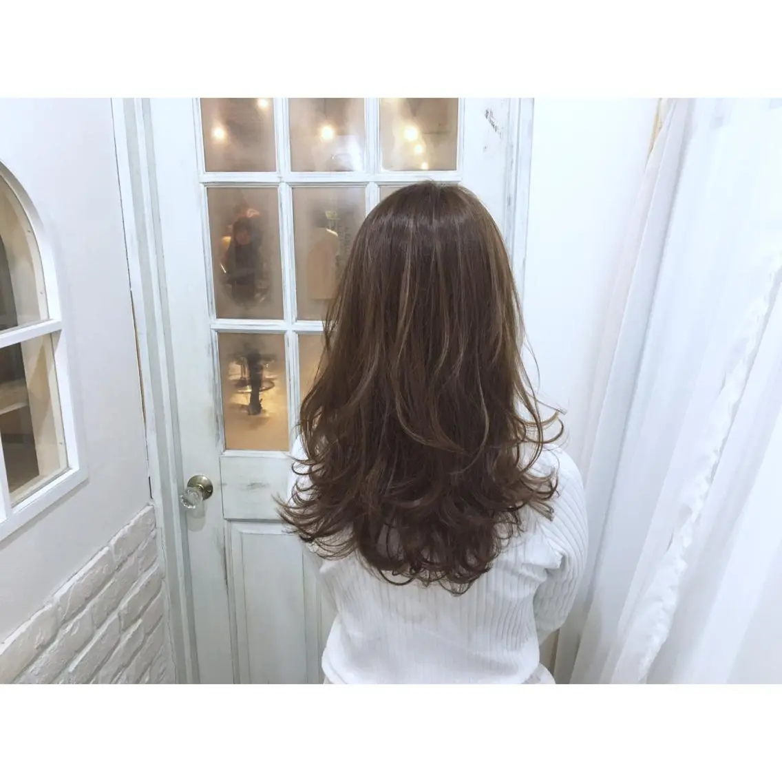 ロング カラー ハイライトカラー 外国人風カラー ハイライト 境 健助のヘアスタイル