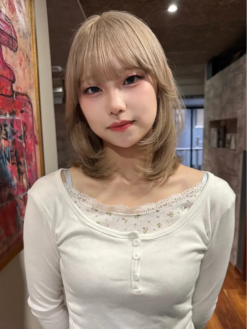 ミディアム カラー カット ヘアカラー トリートメント mai / linoah˚✧のヘアスタイル