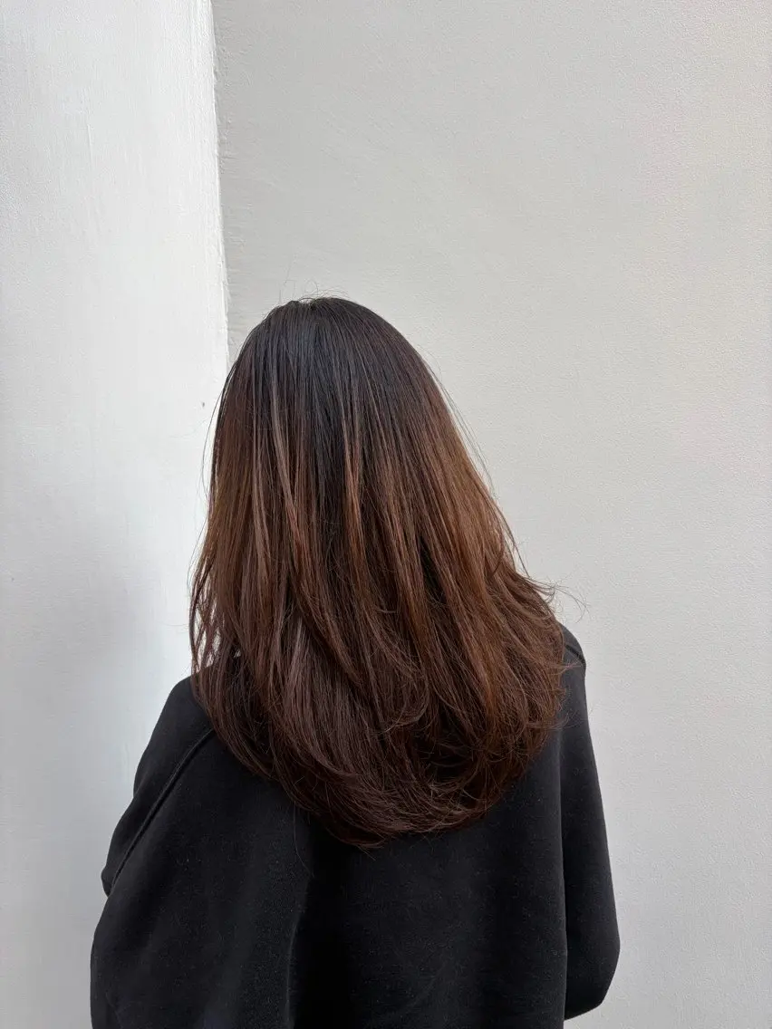 ロング ロングレイヤー レイヤーカット ロング きたはら あおいのヘアスタイル
