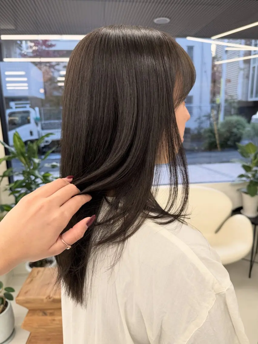 セミロング カラー カット ヘアカラー トリートメント 表参道🌿赤み消し カラー/チナツのヘアスタイル
