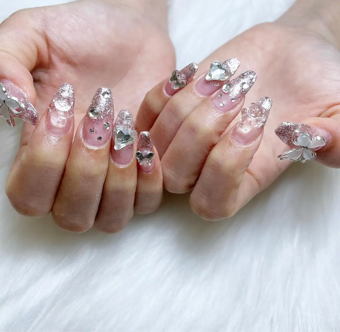 ネイル グラデーション ラメ(グリッター) ラメグラデーション #Amin nail salonのネイルデザイン