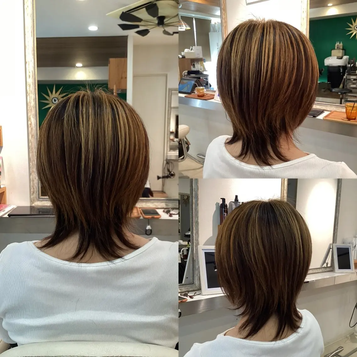 ミディアム カット ヘアカラー hair bonitaのヘアスタイル