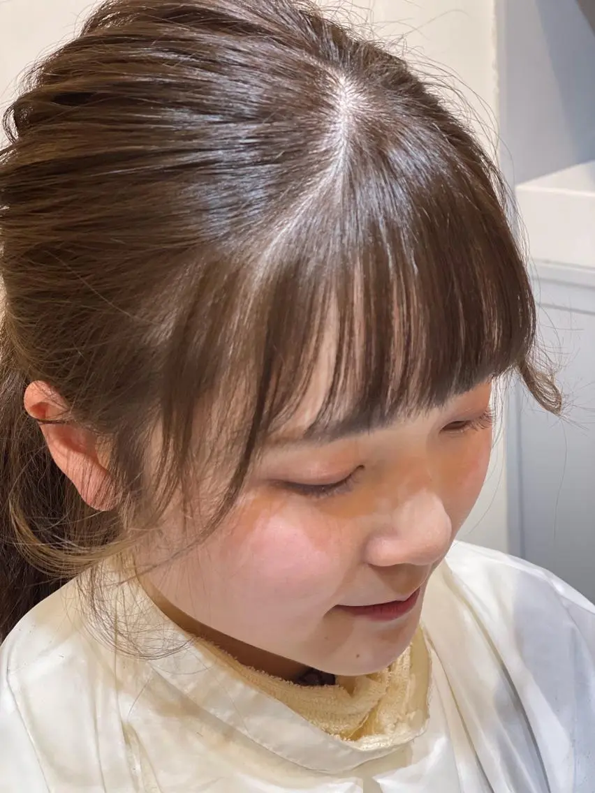 前髪カットの写真