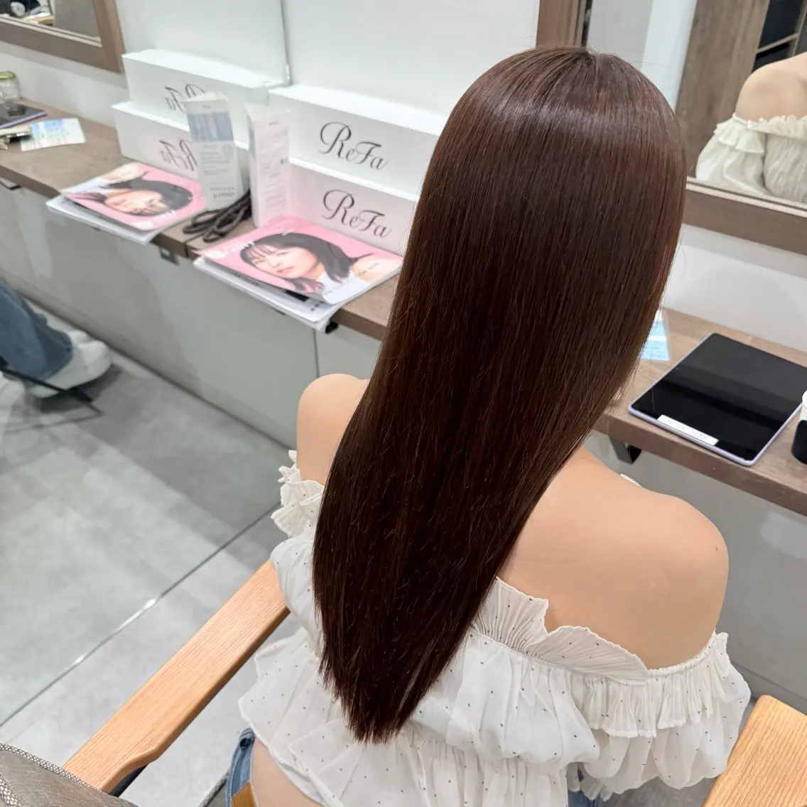 ロング ヘアカラー トリートメント ヘッドスパ ルナ🫐縮毛矯正 🫐髪質改善のヘアスタイル