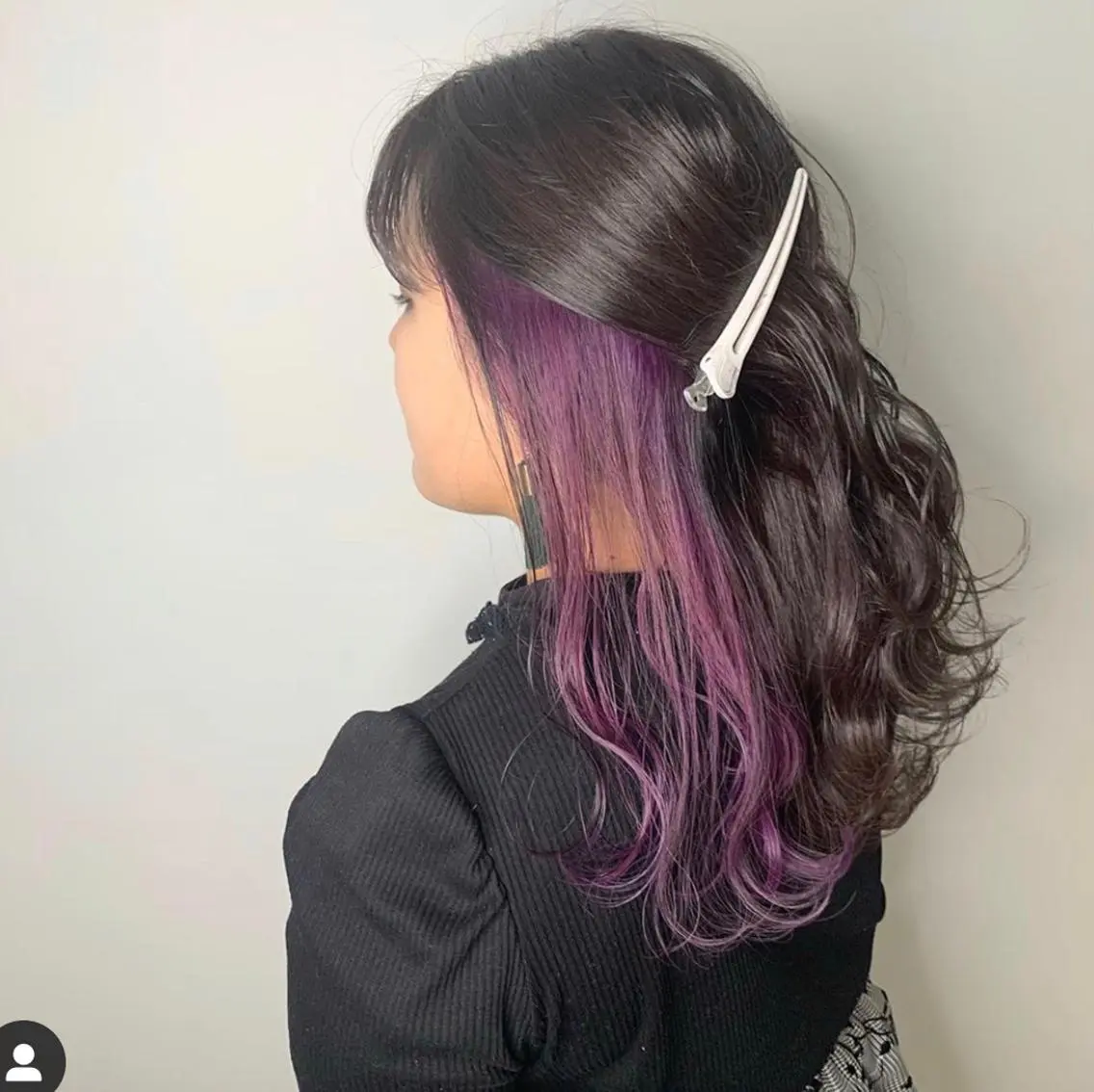 セミロング カラー ヘアアレンジ インナーカラー ピンクカラー ピンクパープル パープルカラー マツオカ マコのヘアスタイル