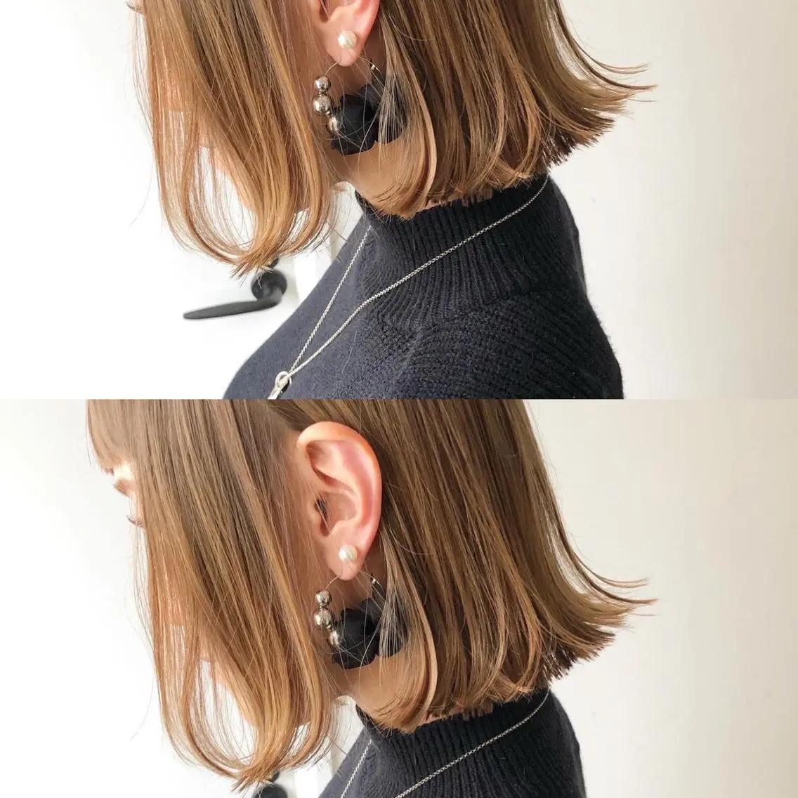 ミディアム カラー パーマ ヘアアレンジ メンズ キッズ ネイル マツエク・マツパ ボブ ボブ×縮毛矯正👑 心斎橋/高城涼也のヘアスタイル