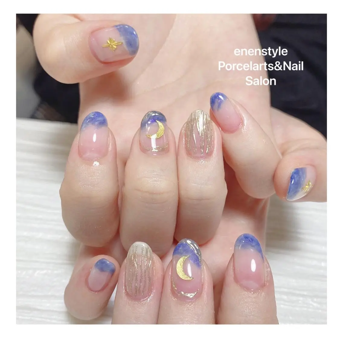 ミディアム ネイル 🐾enen style 🐾のネイルデザイン