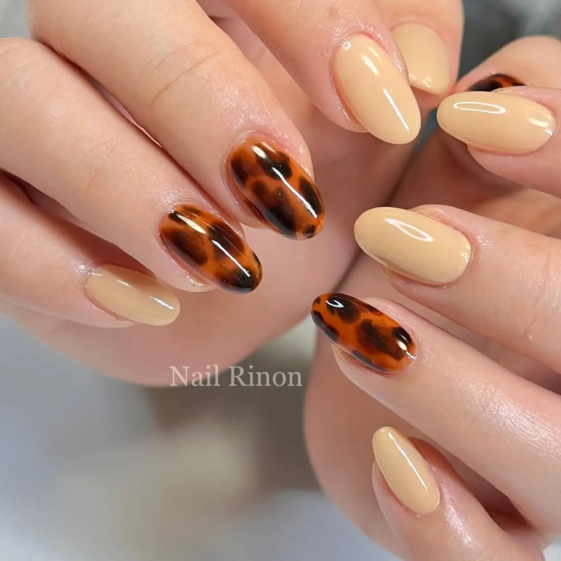 ネイル アニマル柄 ハンドネイル Nail Rinonのネイルデザイン