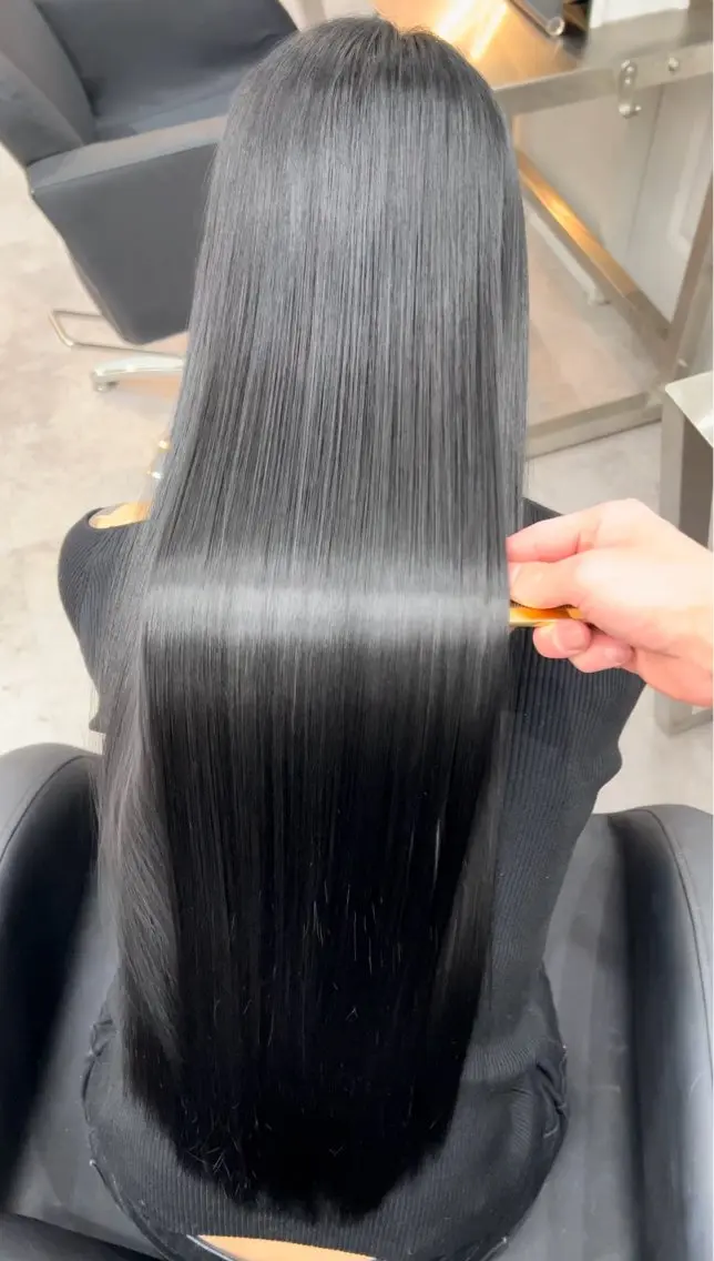ロング 髪質改善 縮毛矯正 トリートメント 🫧髪質改善 講師🫧🍎幹細胞のヘアスタイル