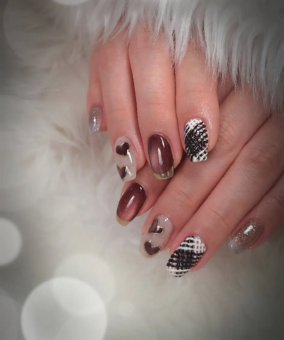 ネイル バレンタイン ホワイト ハンドネイル Angie Nail (アンジーネイル)のネイルデザイン