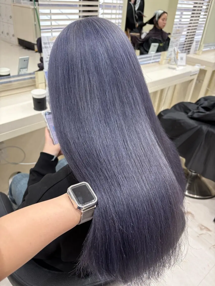 ミディアム カラー ヘアアレンジ ヘアカラー 💟RINNA 艶カラー💟のヘアスタイル