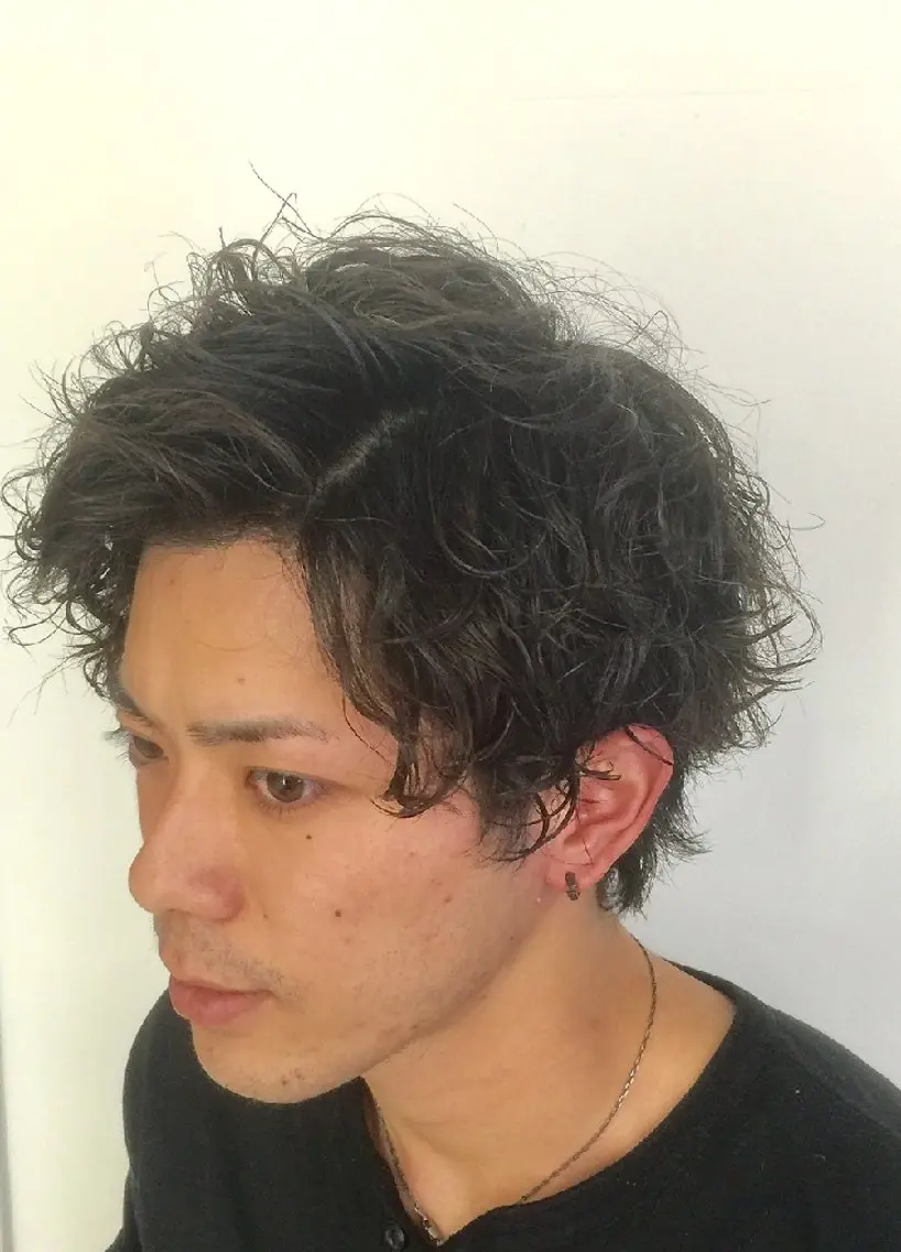ショート カット パーマ 佐々木 優介のヘアスタイル