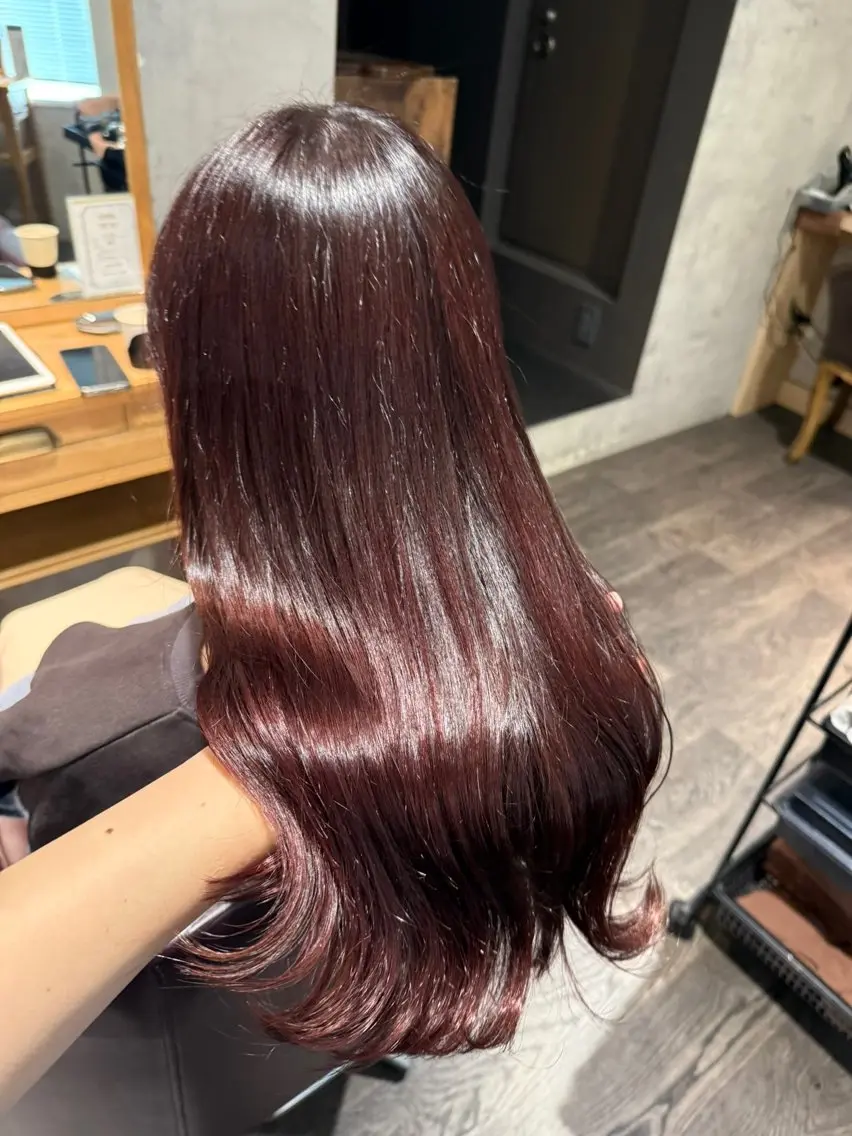 ロング 中川歩 髪質改善 ツヤカラー【横浜】のヘアスタイル
