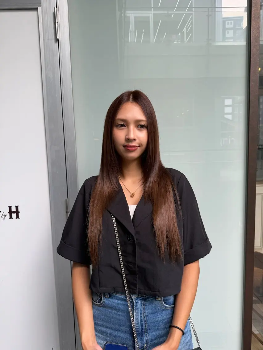 ロング ヘアカラー トリートメント 田中 蘭菜のヘアスタイル