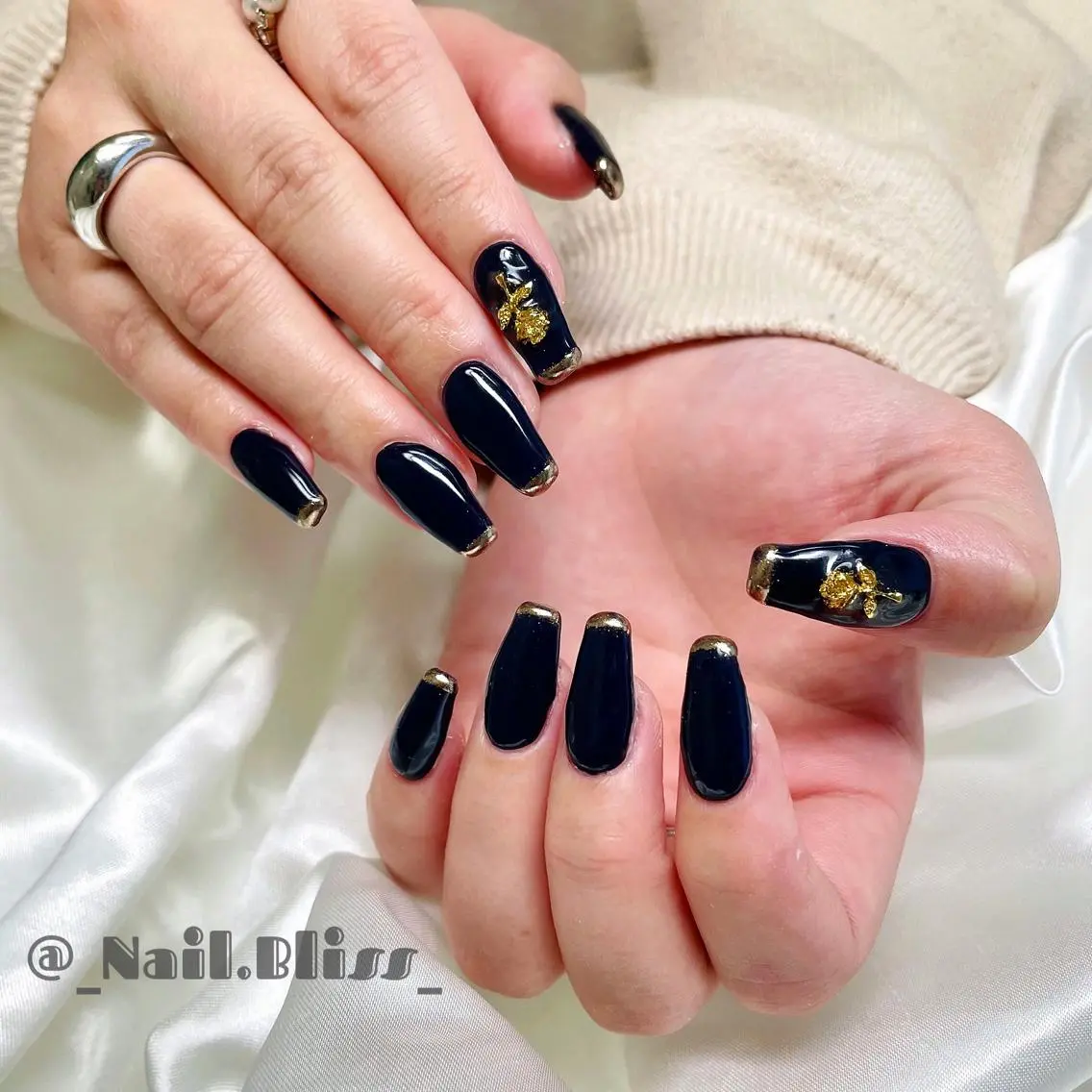 ネイル フレンチネイル ミラーネイル ハンドネイル NAIL BLISSのネイルデザイン