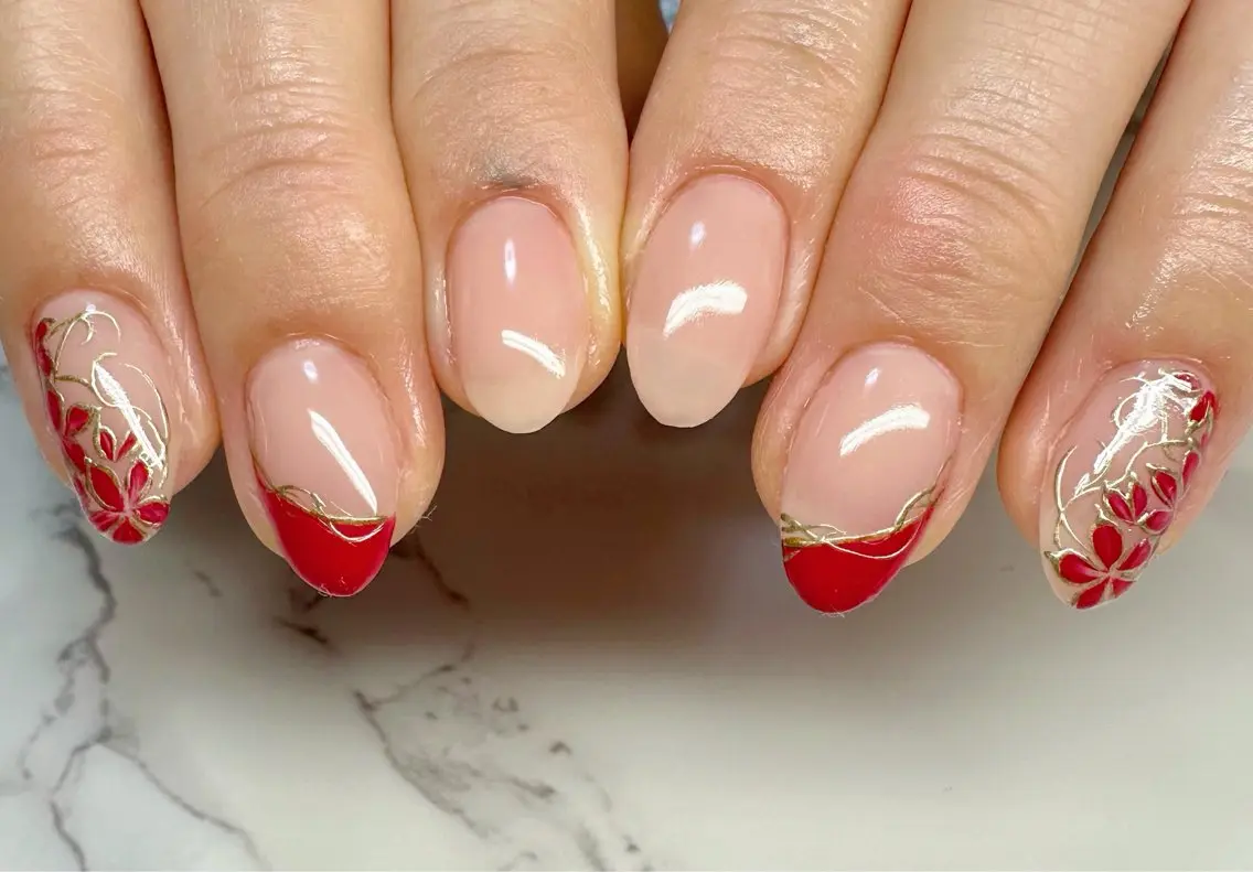 ネイル アートネイル チークネイル キラキラネイル ラメ(グリッター) マグネットネイル Mai’s nailのネイルデザイン