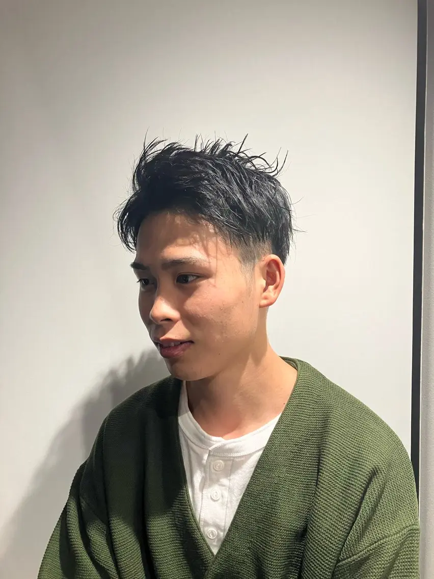 ショート メンズ メンズ就活ヘア 就活ヘア ✂️メンズ センターパート✨陽気のヘアスタイル