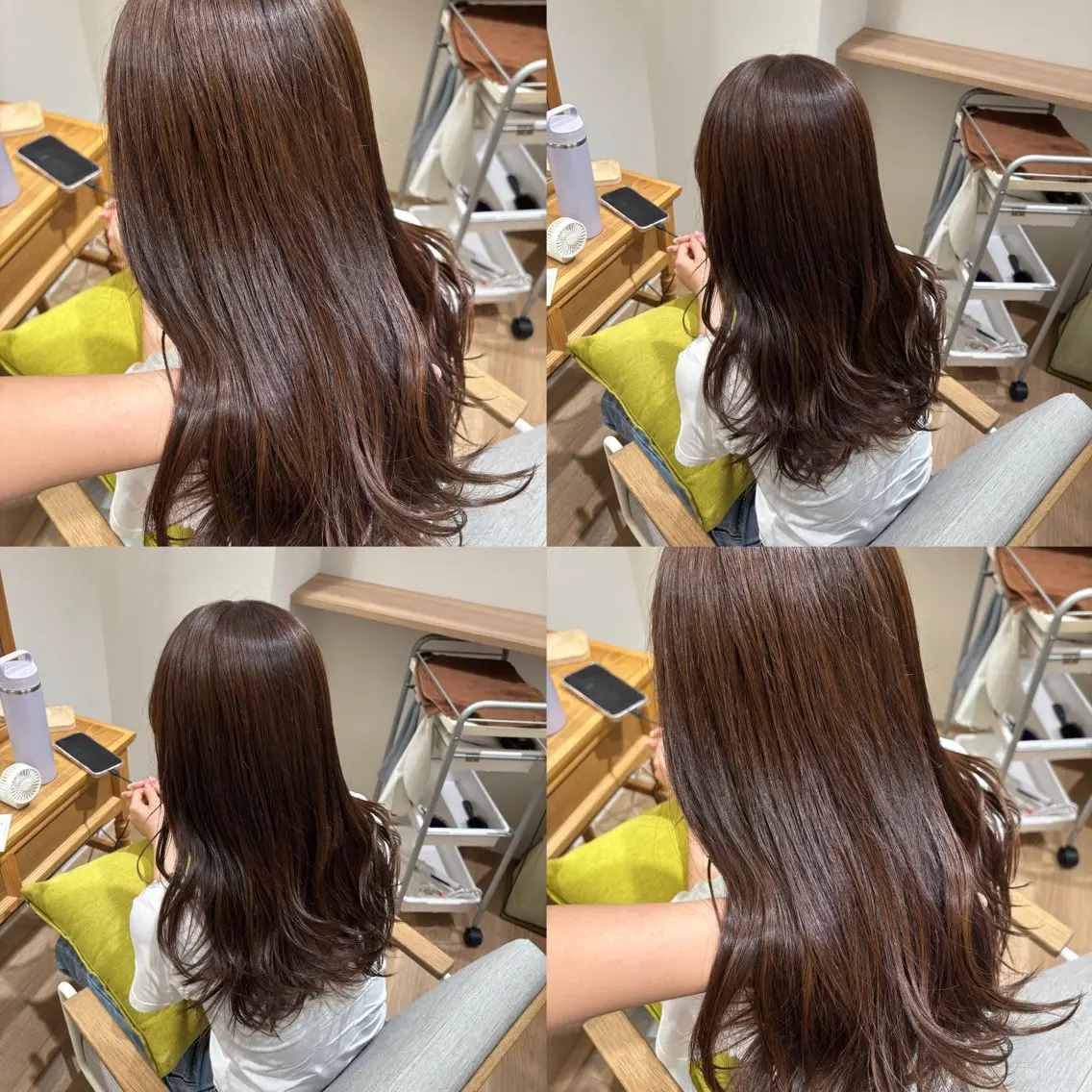 ロング カラー ベージュカラー ブラウンカラー ヘアカラー トリートメント ヘッドスパ RINNO🌷透明感 カラー/髪質改善のヘアスタイル