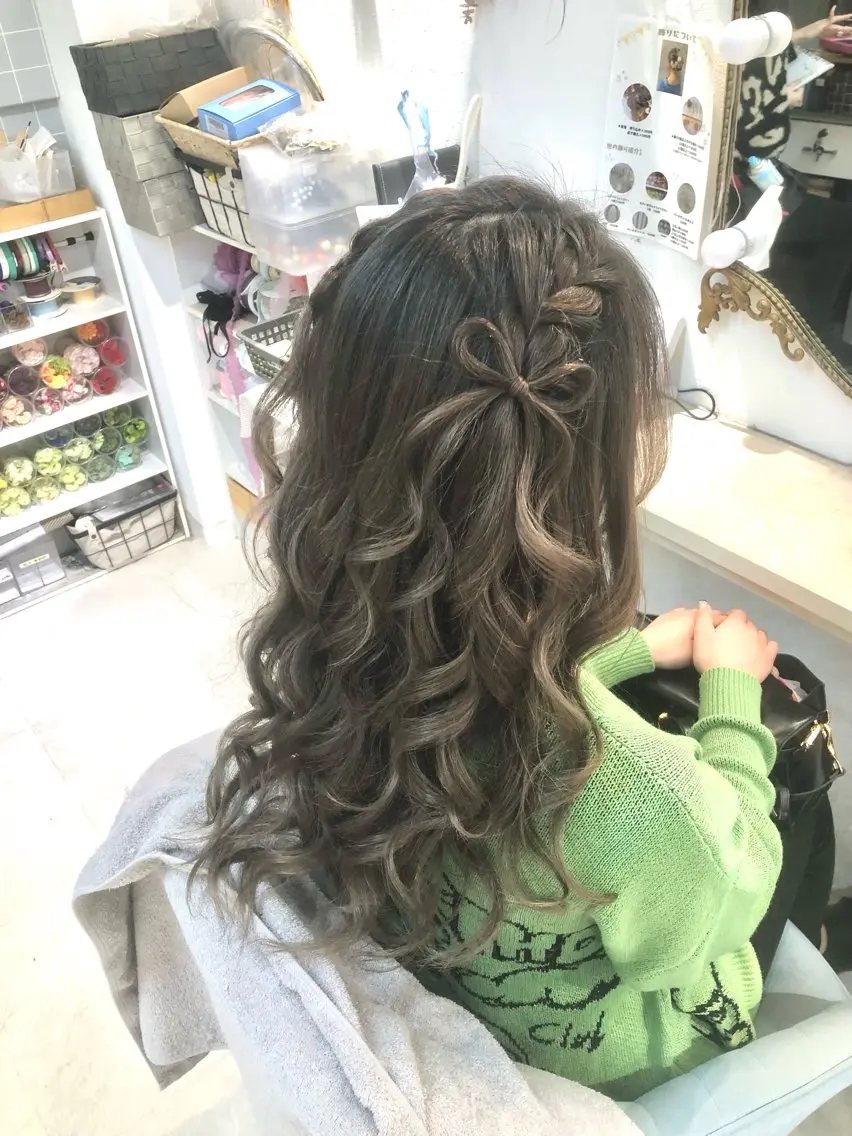 ロング ヘアアレンジ ヘアセット エクステ専門店AIM /百花のヘアスタイル
