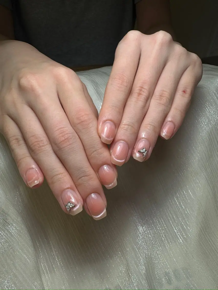 ネイル ハンドネイル ユリ🎀長さだし/ パラジェル/持ち込みのネイルデザイン