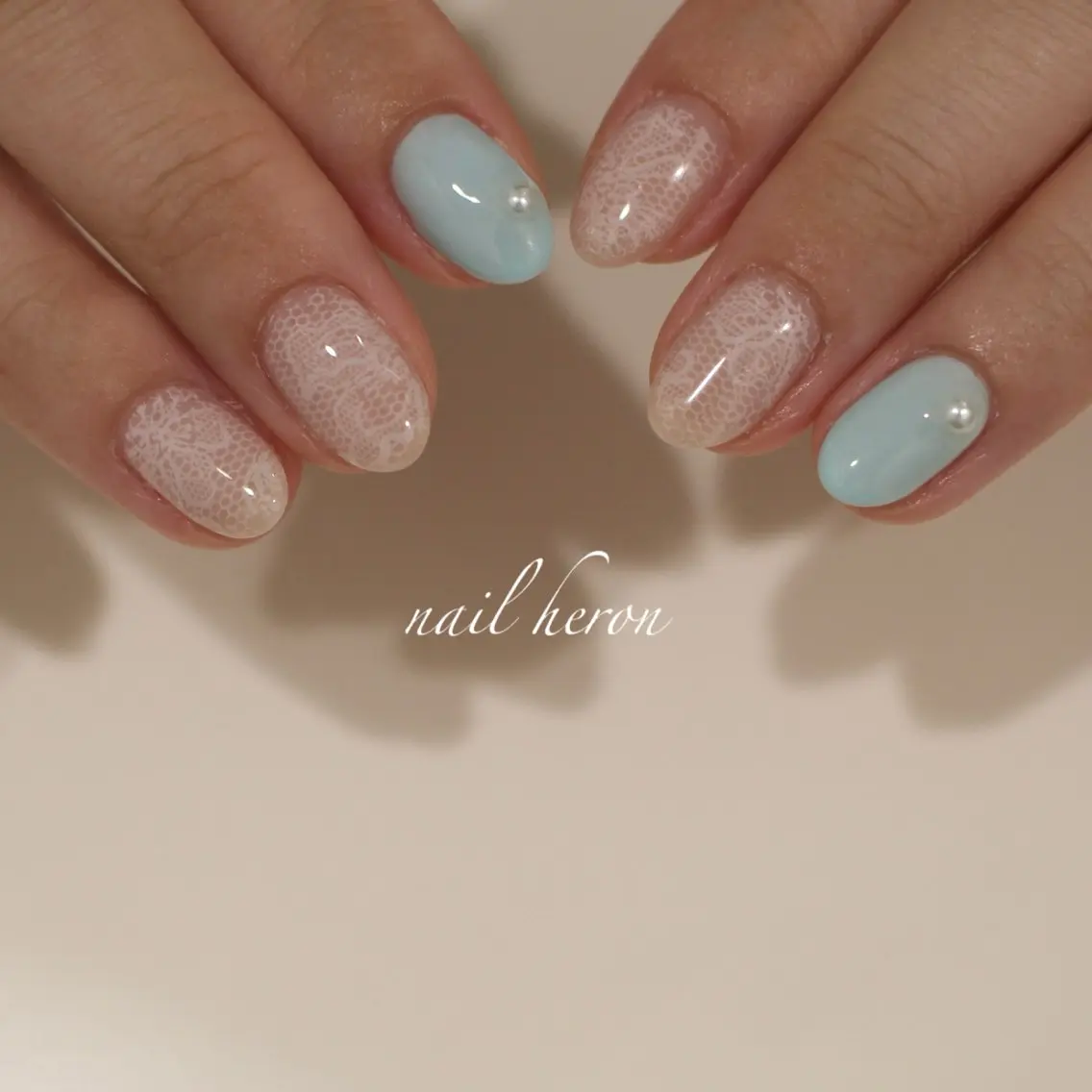 ネイル レース ハンドネイル saki_ nail heronのネイルデザイン