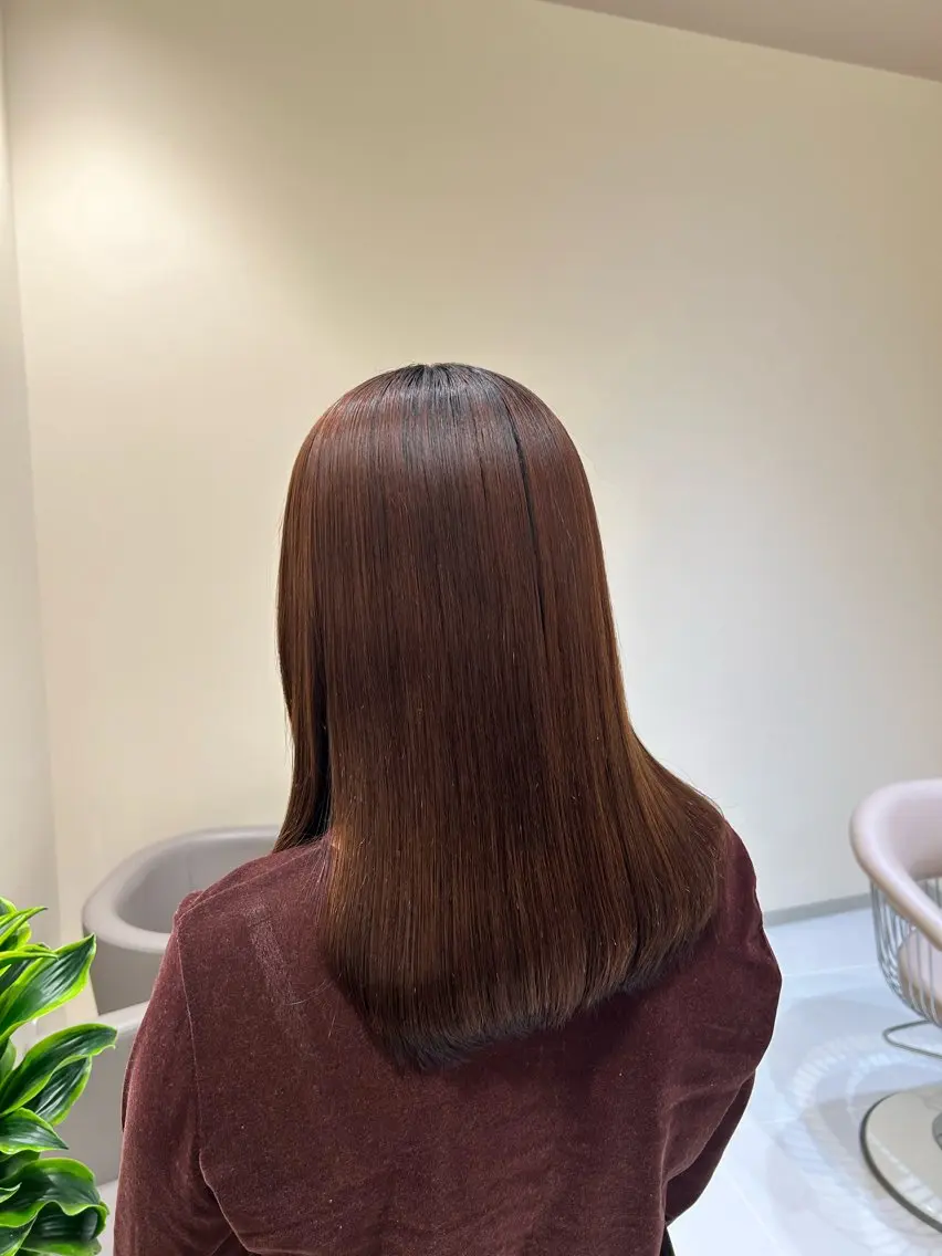セミロング 縮毛矯正 ヘアーズギャラリー 山本愛華のヘアスタイル