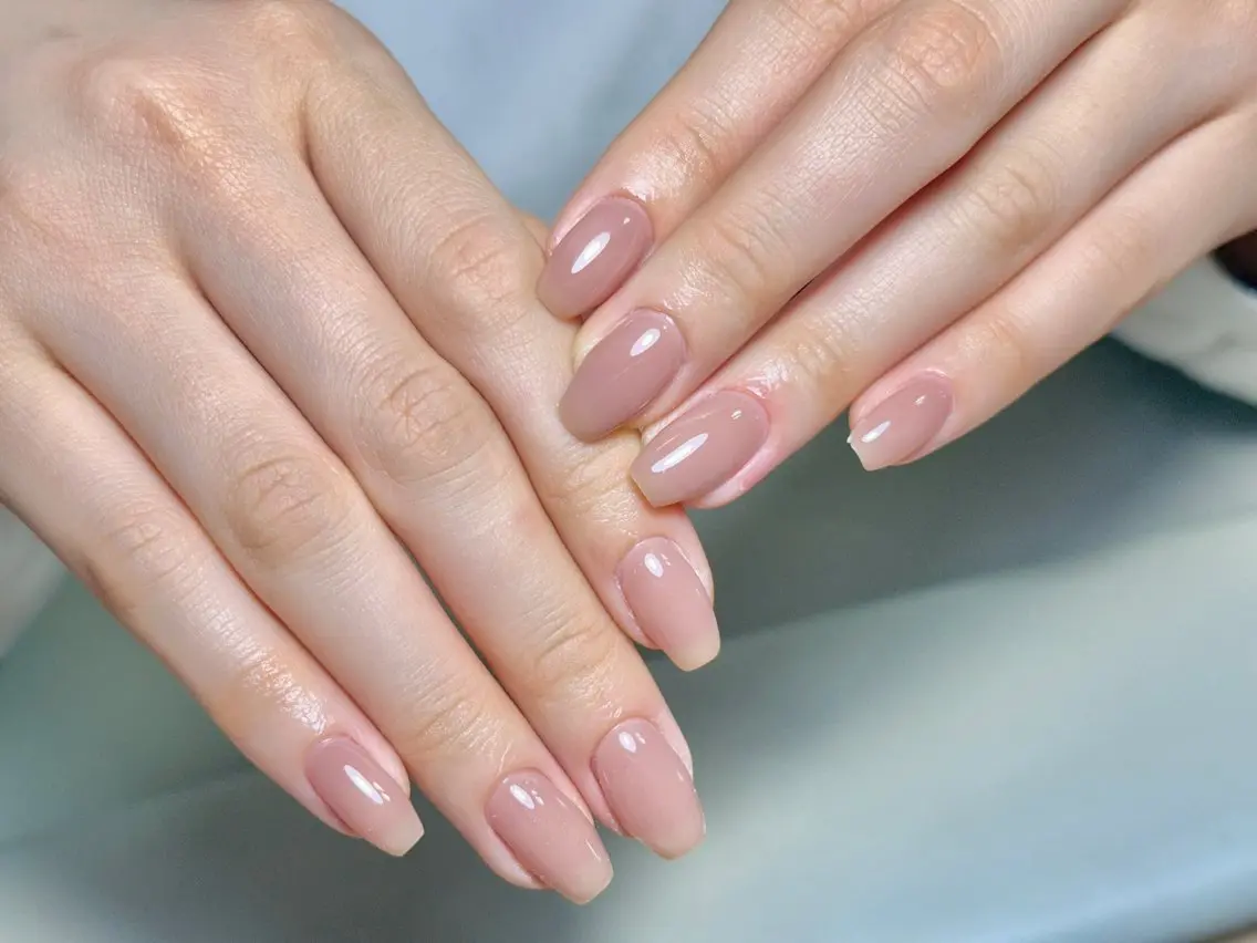 ネイル チークネイル 長さ出し フレンチネイル ジェルネイル 韓国ネイル ハンドネイル Lucky Nail Salon❶のネイルデザイン