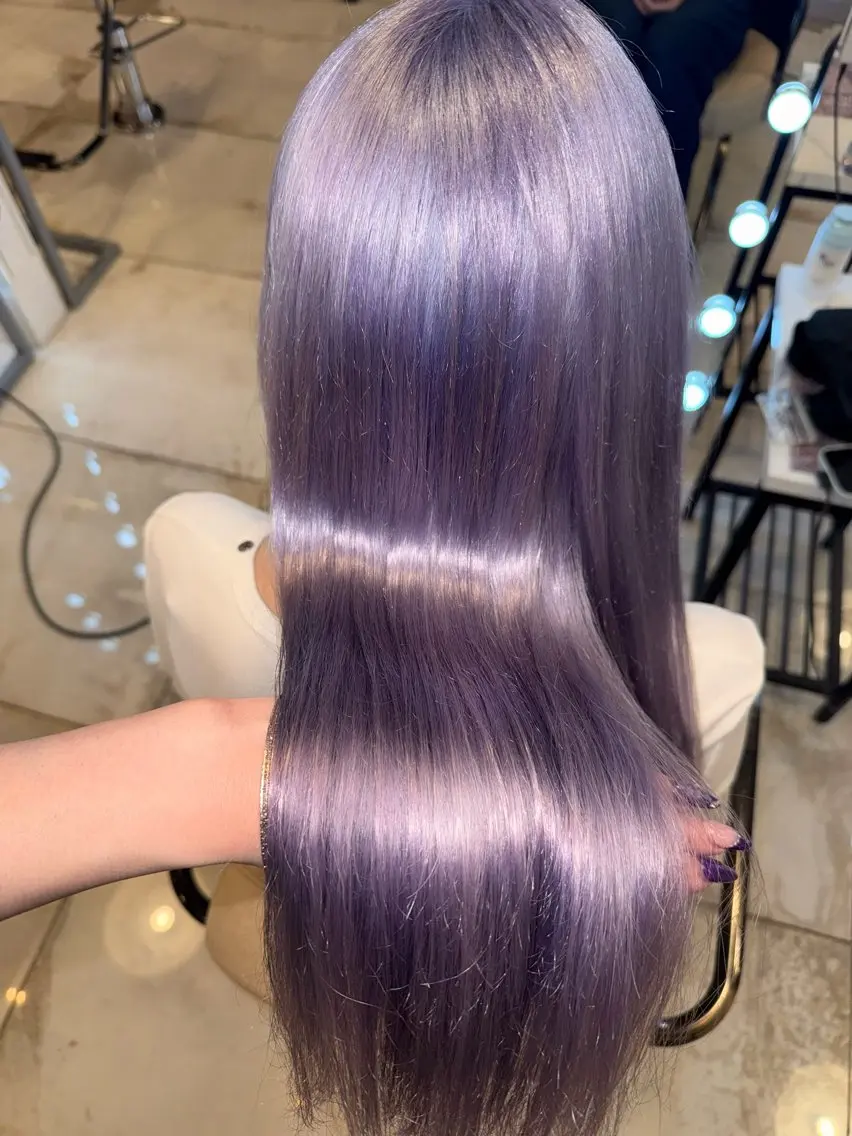 ロング カラー ヘアカラー トリートメント ヘッドスパ ヘアセット HARUNA/原宿/ デザイン/カットのヘアスタイル