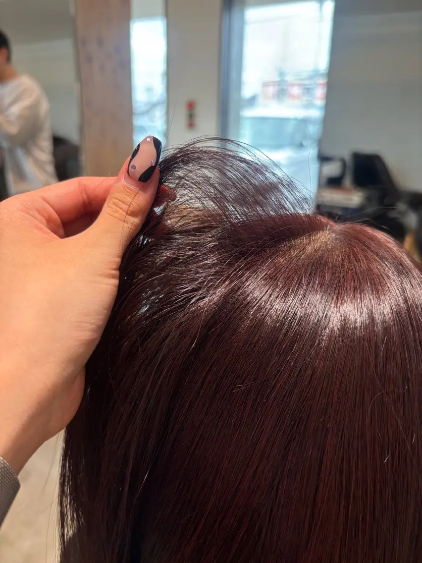 ミディアム カラー ヘアカラー 小木曽 里華のヘアスタイル