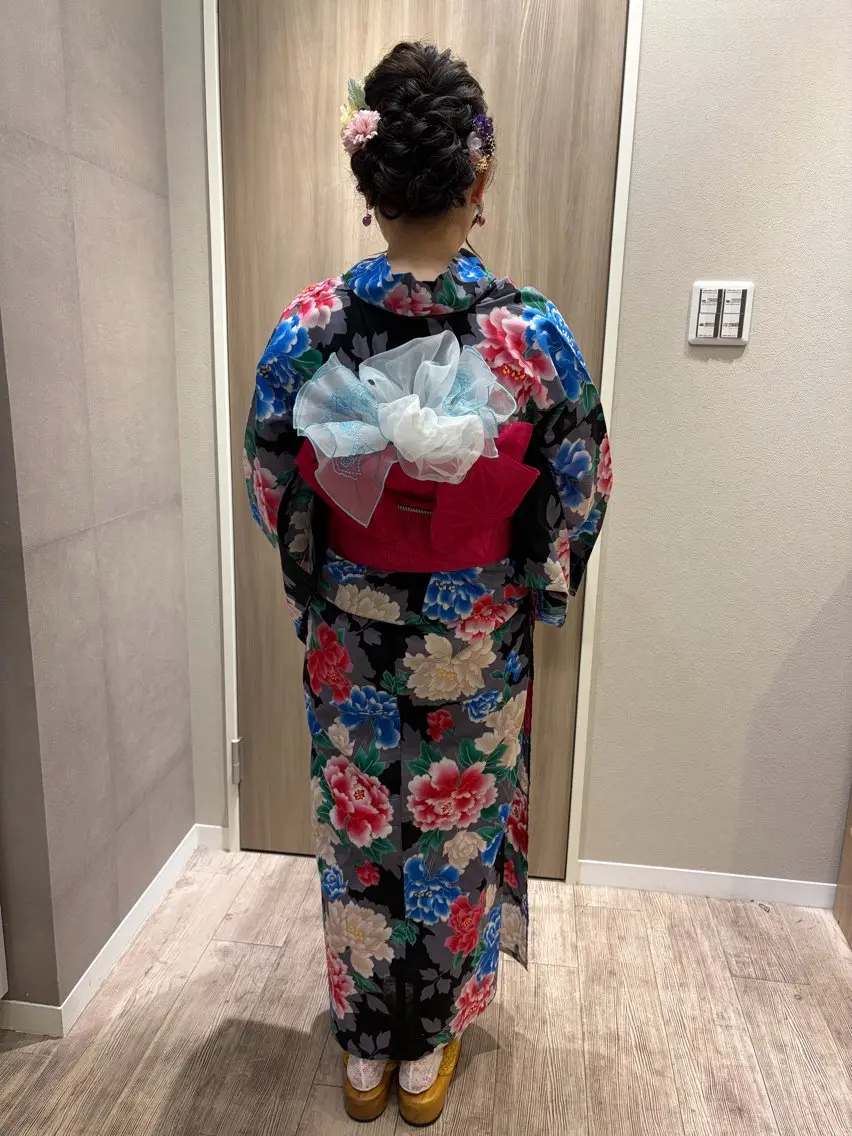着付け ユ ミのヘアスタイル