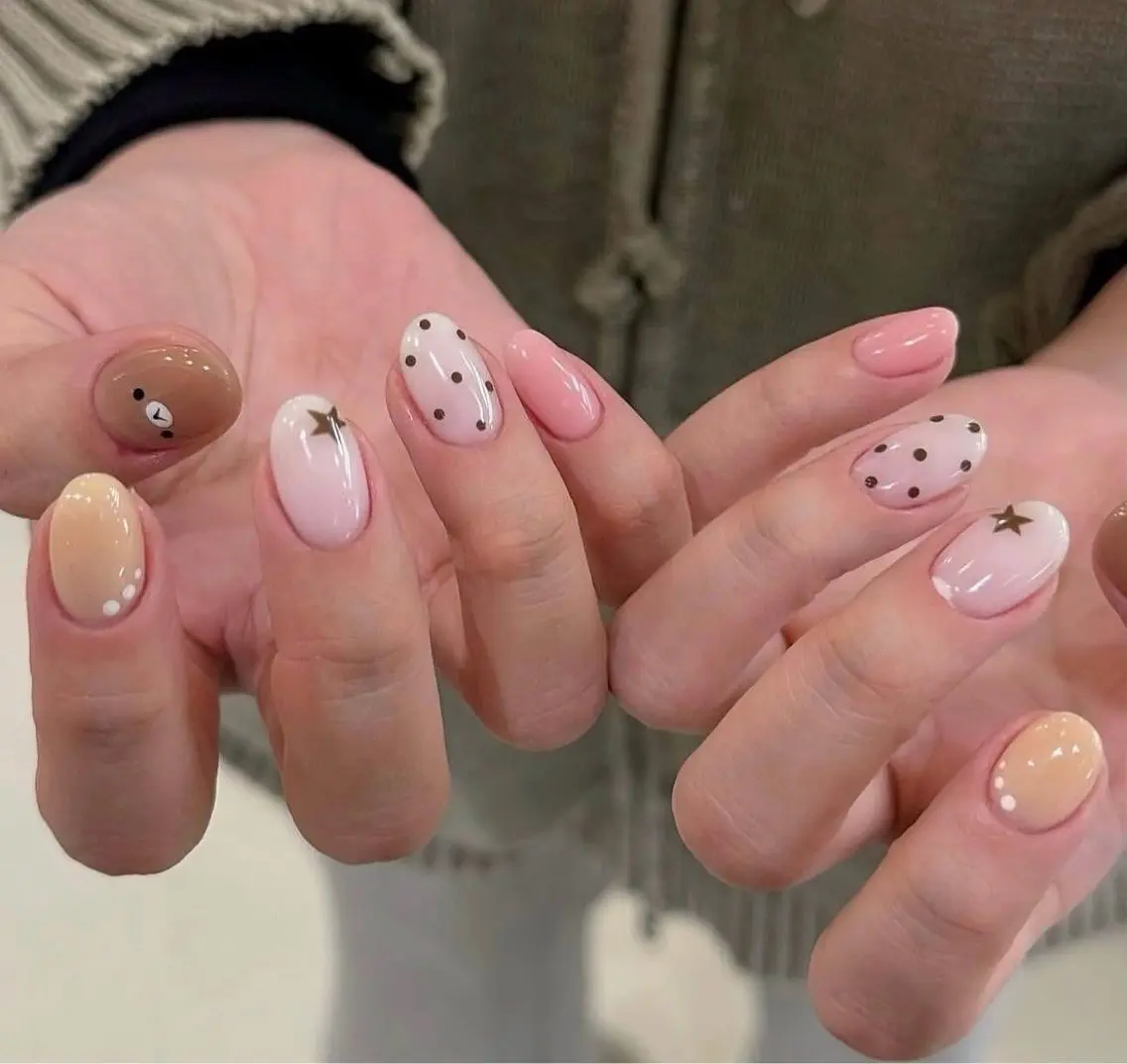 ネイル アートネイル 成人式 ジェルネイル ニュアンスネイル ネイルチップ Kora Nailのネイルデザイン