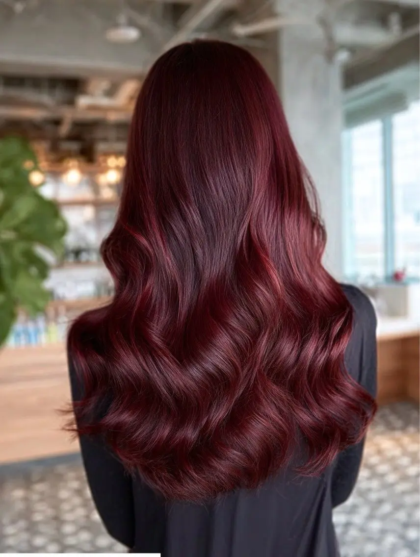 ロング カラー ヘアカラー 🍒モテ暖色カラー × うる艶✧ ゆなのヘアスタイル
