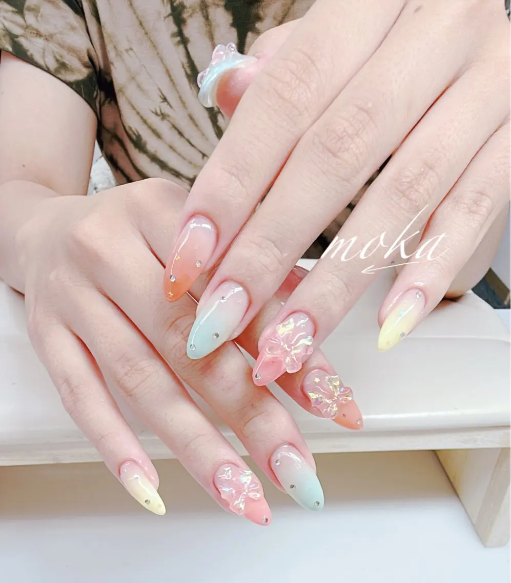 ネイル ハンドネイル ハンドケア 胡蝶蘭レディースサロ ンNailMOKAのネイルデザイン