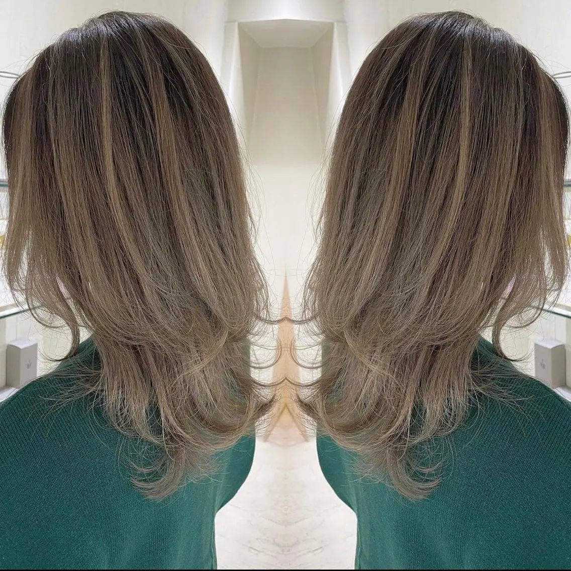 セミロング カラー アッシュ 外国人風カラー レイヤーカット ヘアカラー トリートメント 河合秀明/ショート /ボブ/レイヤーのヘアスタイル