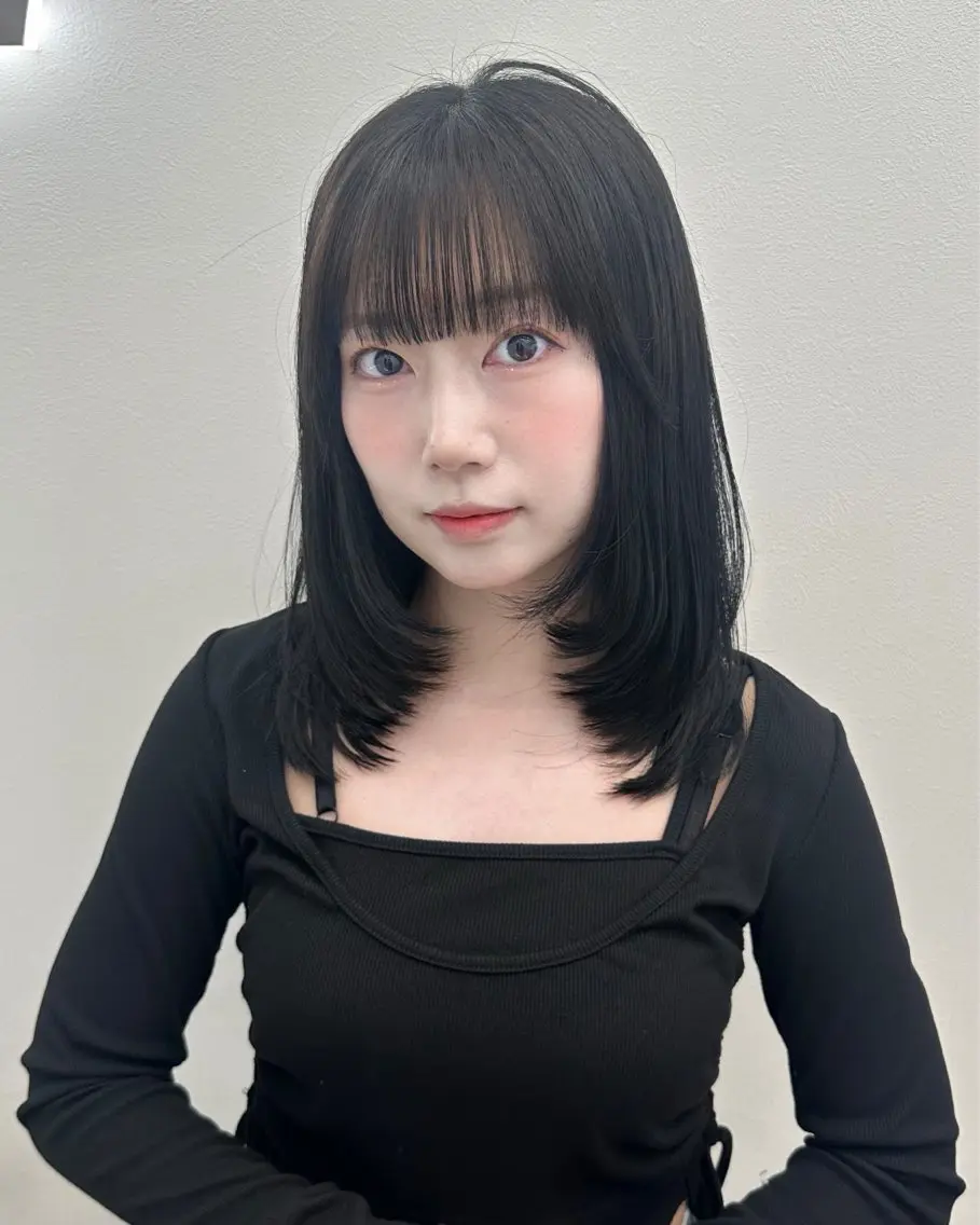 ミディアム カラー ヘアアレンジ カット トリートメント 大人っぽ中韓レディ ヘア🤍MAOのヘアスタイル