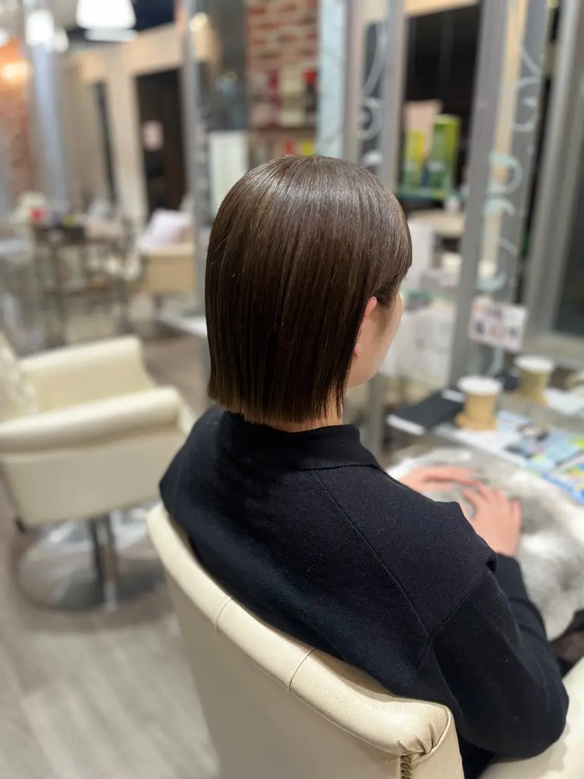 【春限定🌸】切りっぱなしボブ＋トリートメント🫧の写真